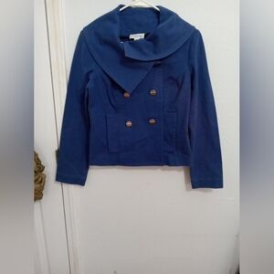 St. John Sport Jacket small double breasted button up pockets Preppy 90s Y2K